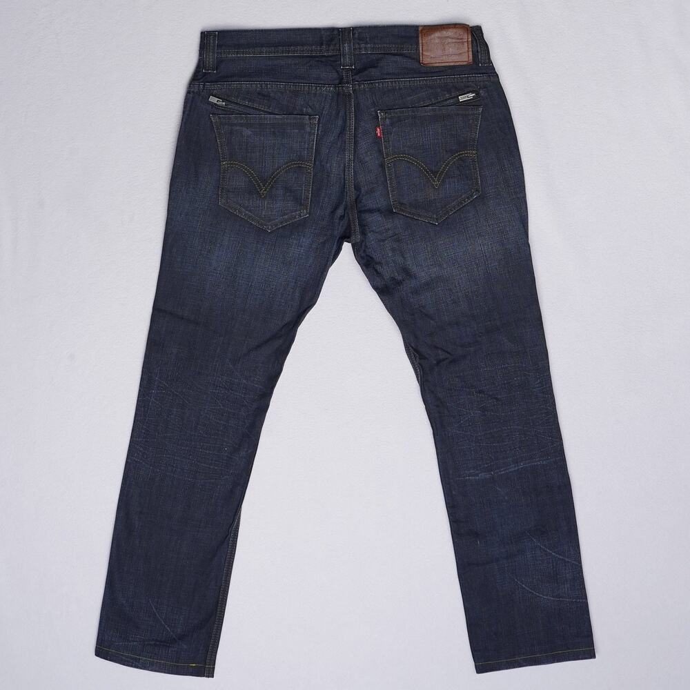 Levi's 514 Slim Straight Jeans Blue 36x29 Hemmed Men's 100% Cotton Denim